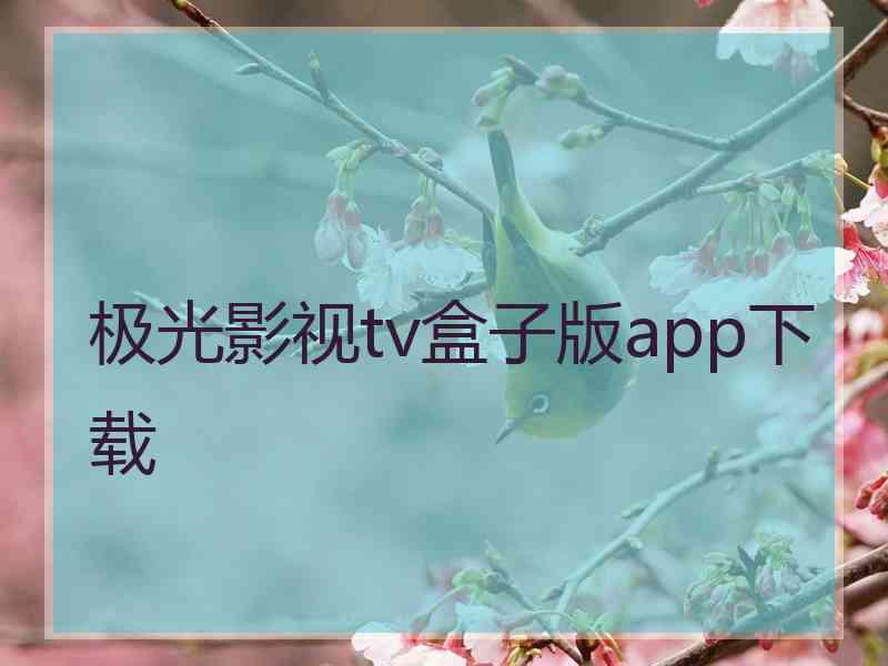 极光影视tv盒子版app下载