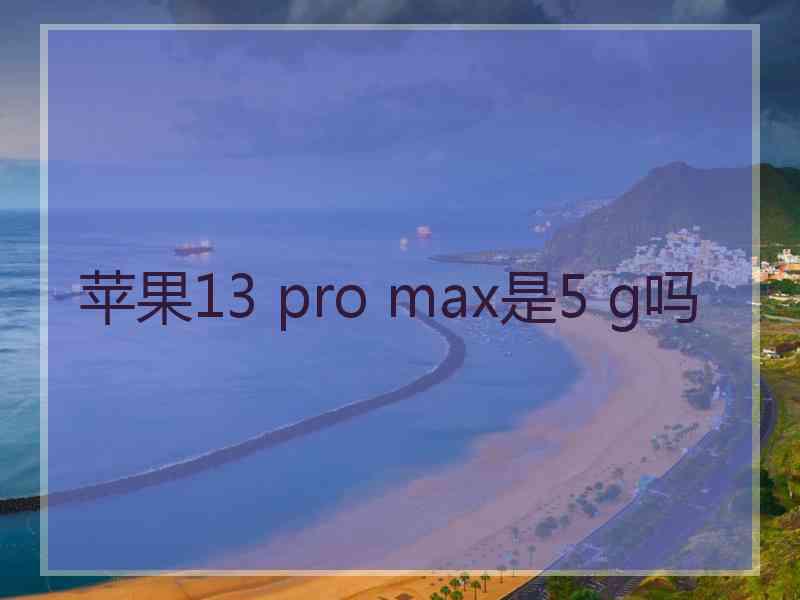 苹果13 pro max是5 g吗