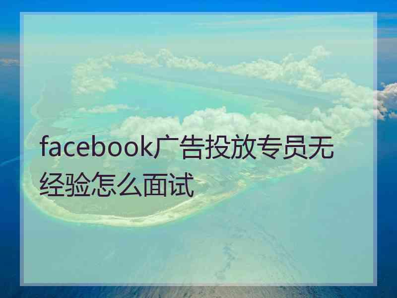 facebook广告投放专员无经验怎么面试