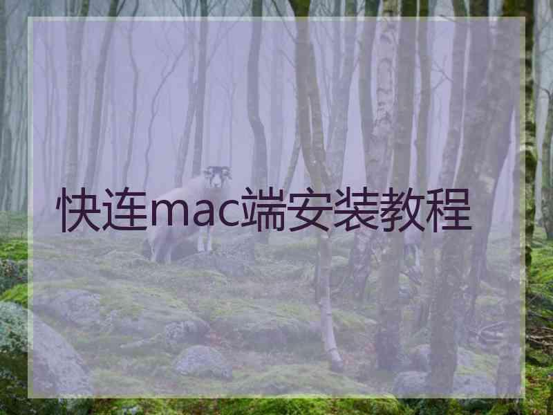 快连mac端安装教程