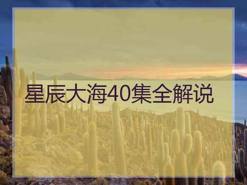 星辰大海40集全解说