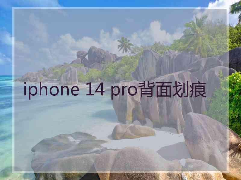 iphone 14 pro背面划痕