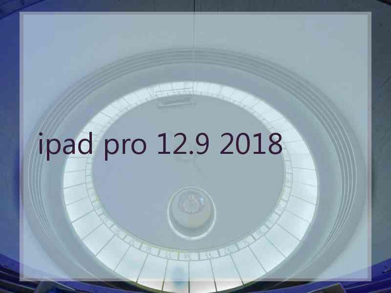 ipad pro 12.9 2018