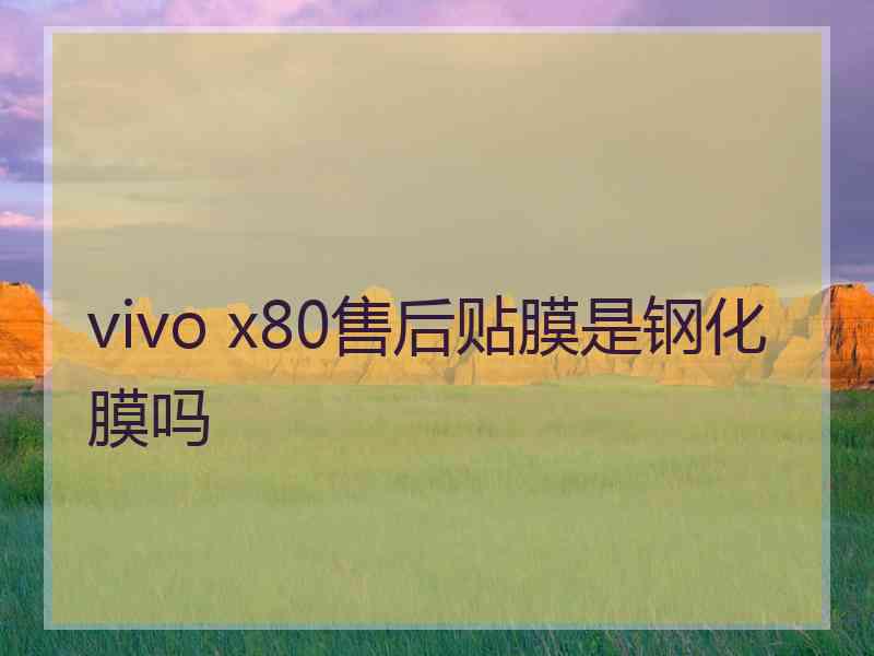 vivo x80售后贴膜是钢化膜吗