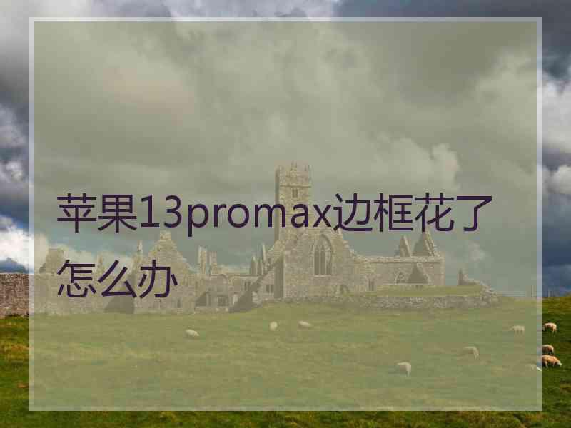 苹果13promax边框花了怎么办