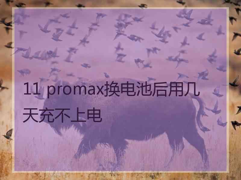 11 promax换电池后用几天充不上电