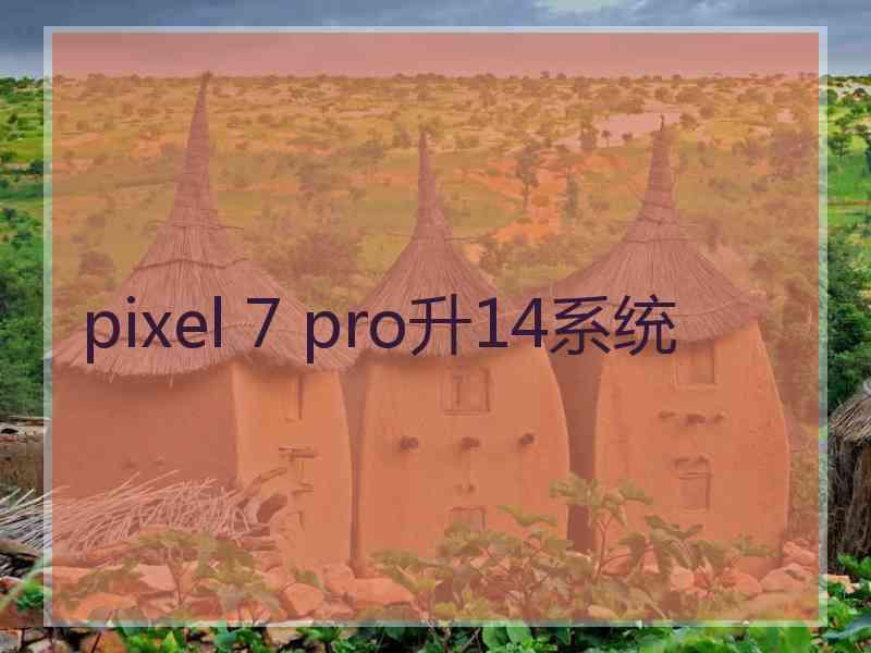 pixel 7 pro升14系统