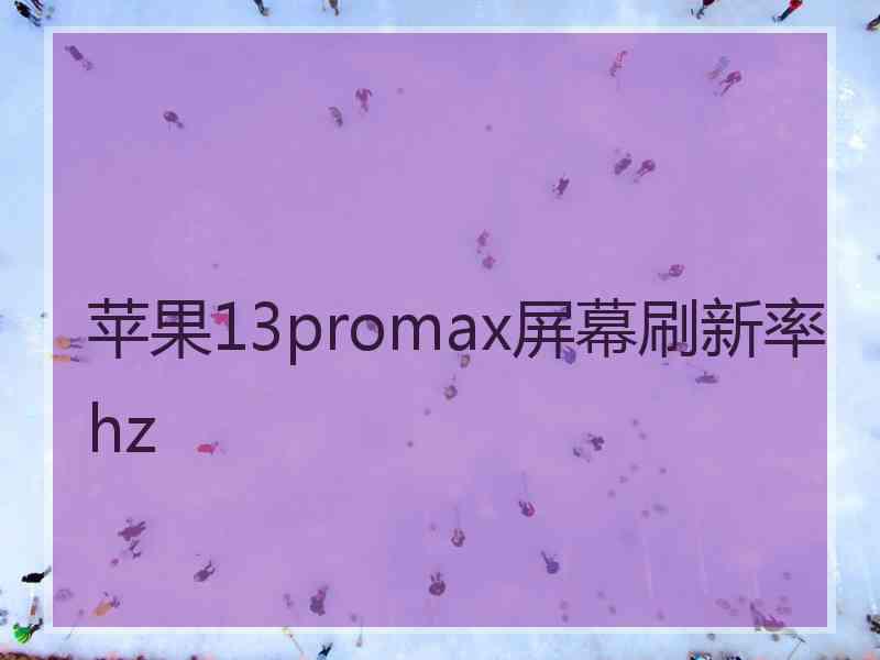 苹果13promax屏幕刷新率hz