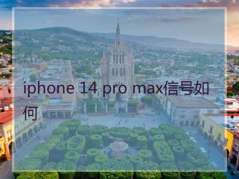 iphone 14 pro max信号如何