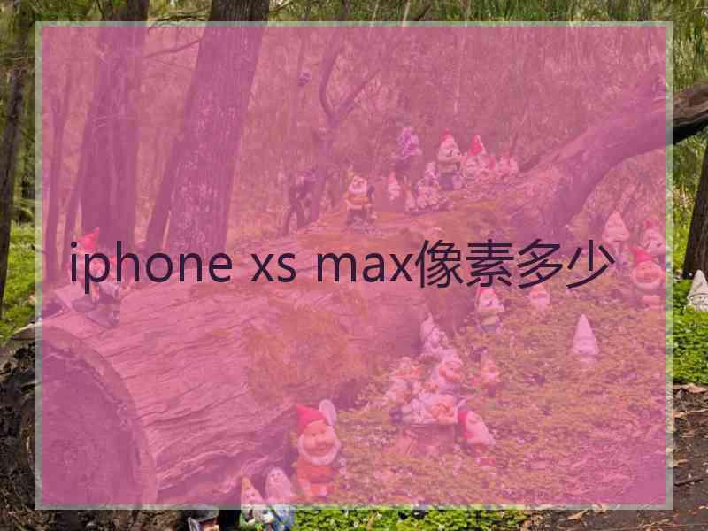 iphone xs max像素多少