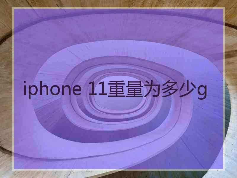 iphone 11重量为多少g