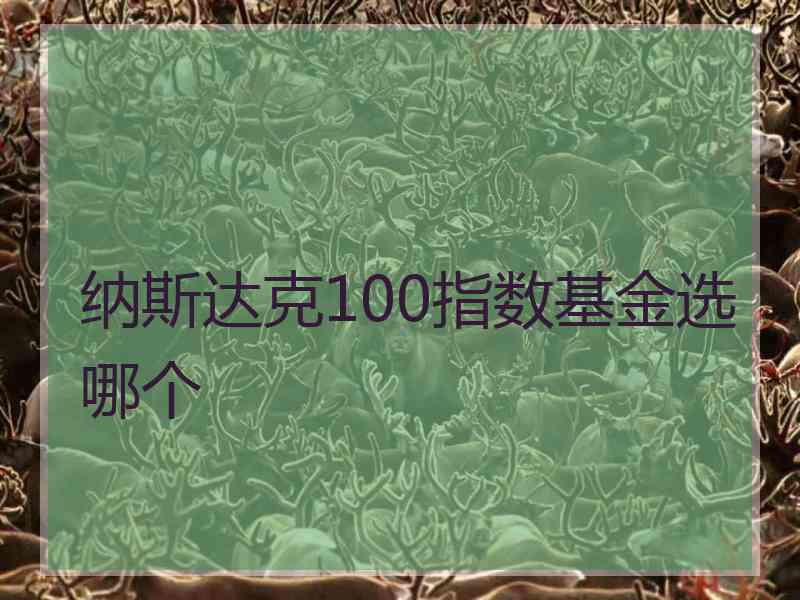 纳斯达克100指数基金选哪个