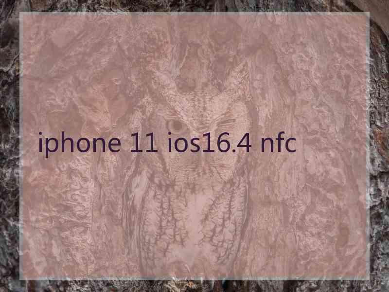 iphone 11 ios16.4 nfc