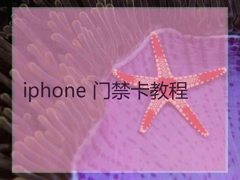 iphone 门禁卡教程