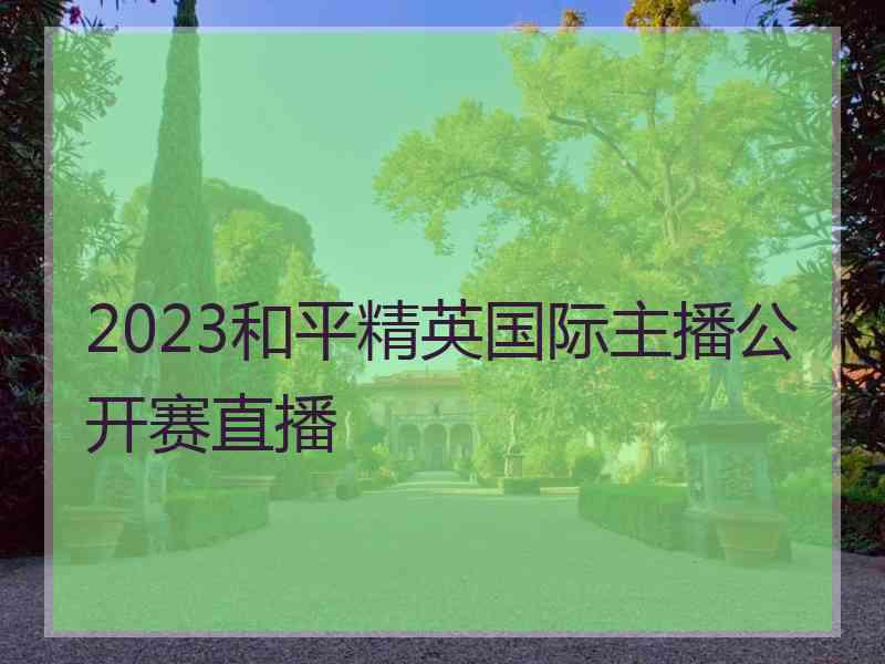 2023和平精英国际主播公开赛直播