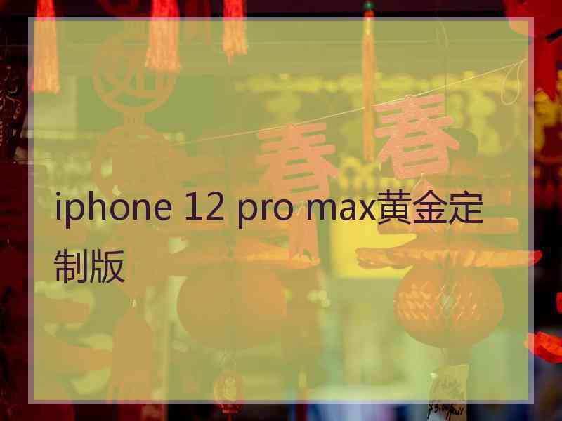 iphone 12 pro max黄金定制版