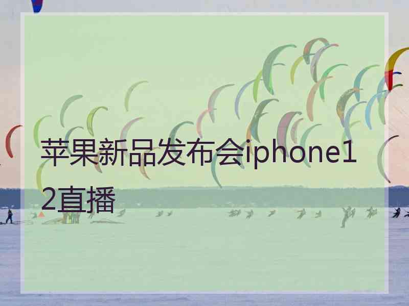 苹果新品发布会iphone12直播