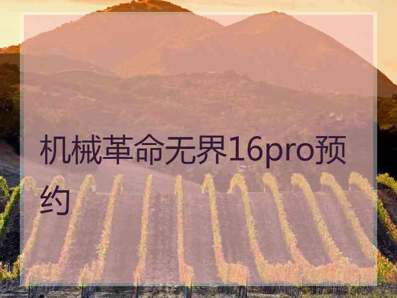 机械革命无界16pro预约