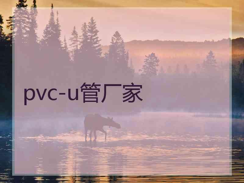 pvc-u管厂家