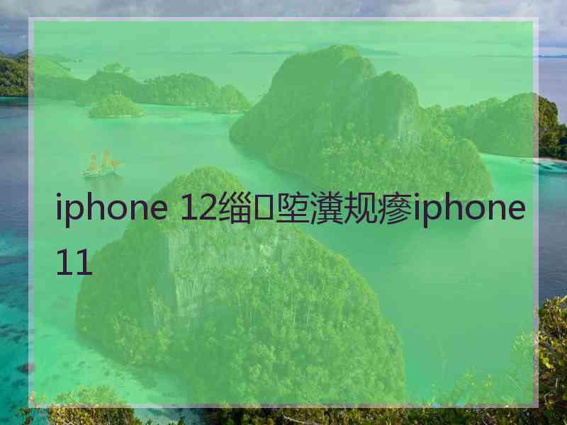 iphone 12缁埅瀵规瘮iphone 11