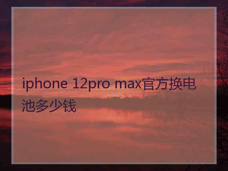 iphone 12pro max官方换电池多少钱