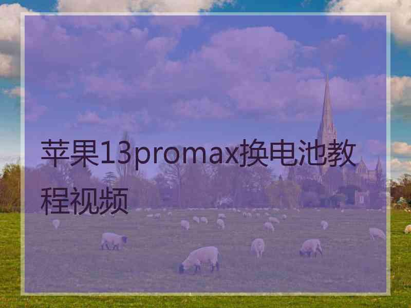 苹果13promax换电池教程视频