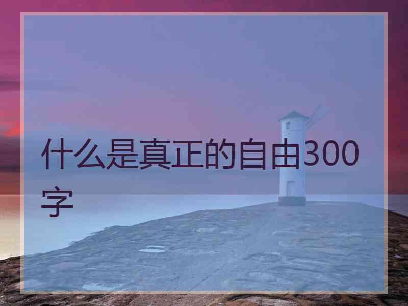 什么是真正的自由300字