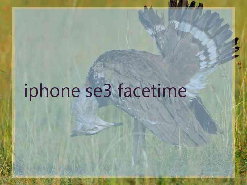 iphone se3 facetime