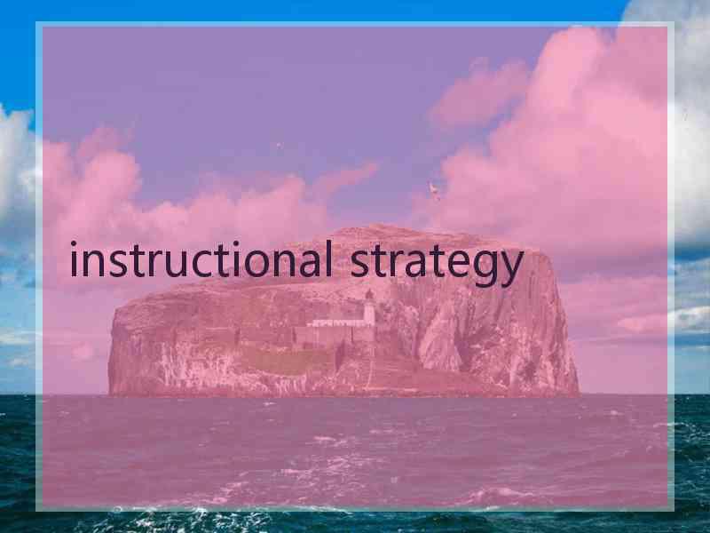 instructional strategy