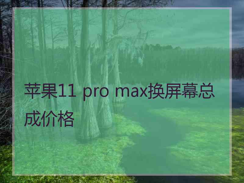 苹果11 pro max换屏幕总成价格