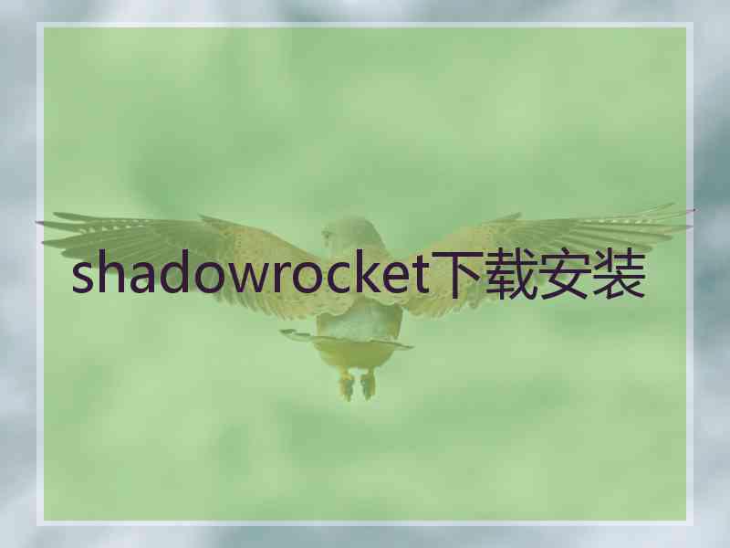 shadowrocket下载安装