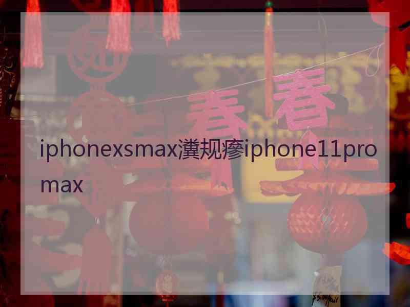 iphonexsmax瀵规瘮iphone11promax