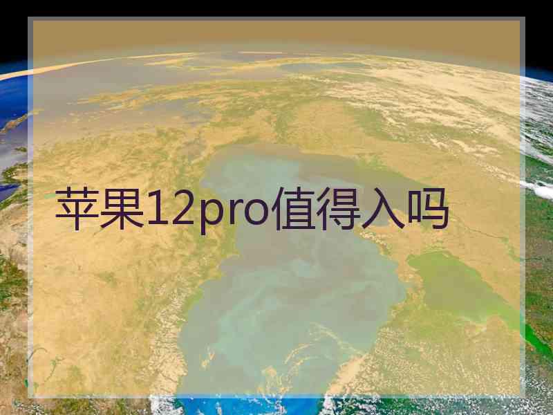 苹果12pro值得入吗