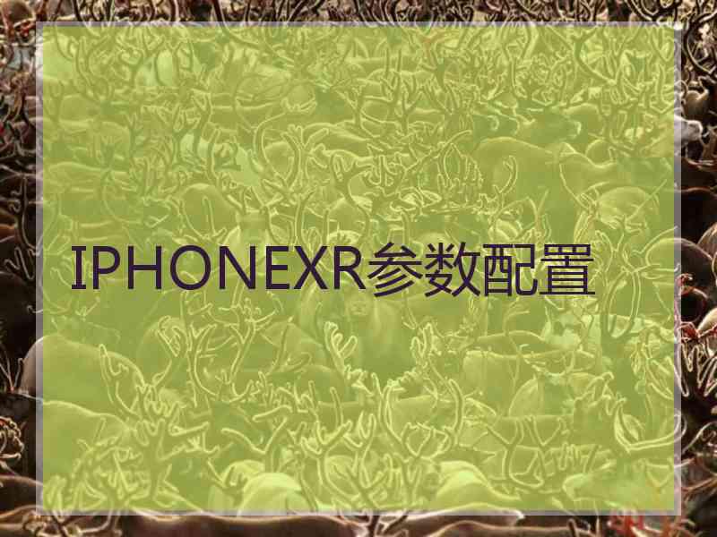 IPHONEXR参数配置