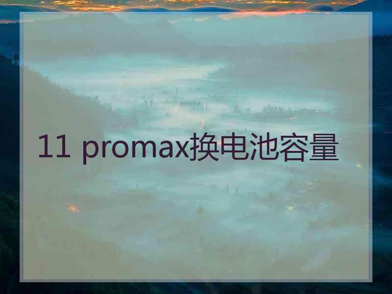 11 promax换电池容量