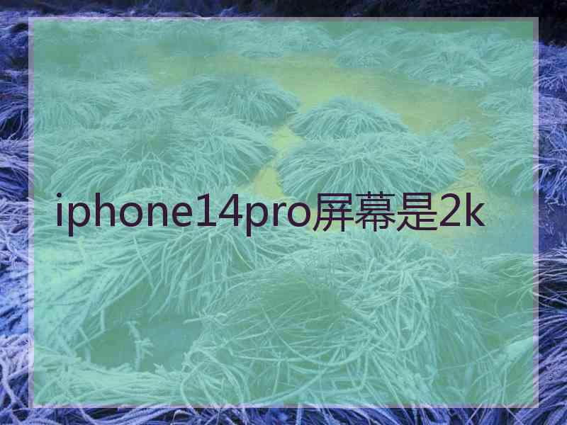 iphone14pro屏幕是2k