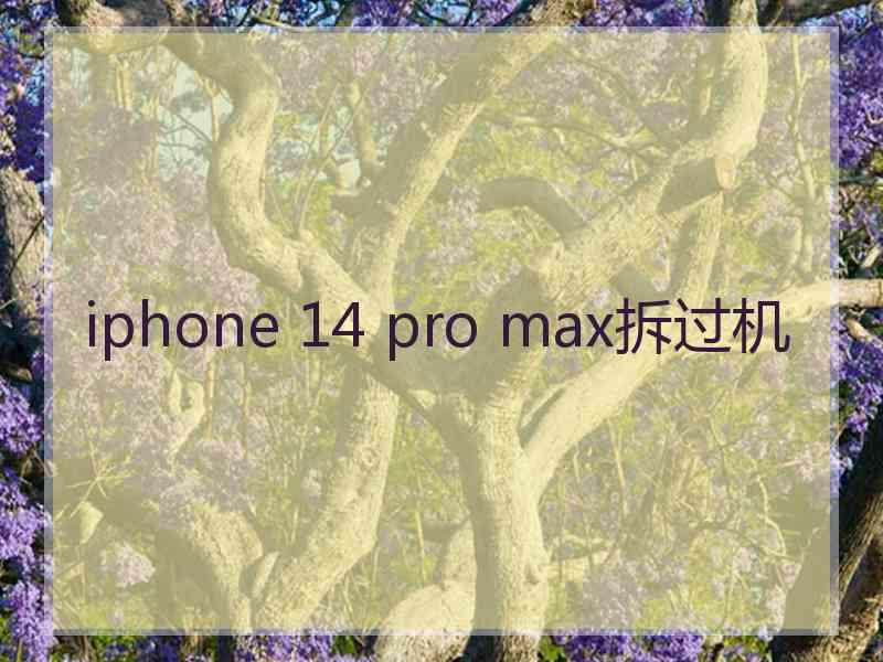 iphone 14 pro max拆过机