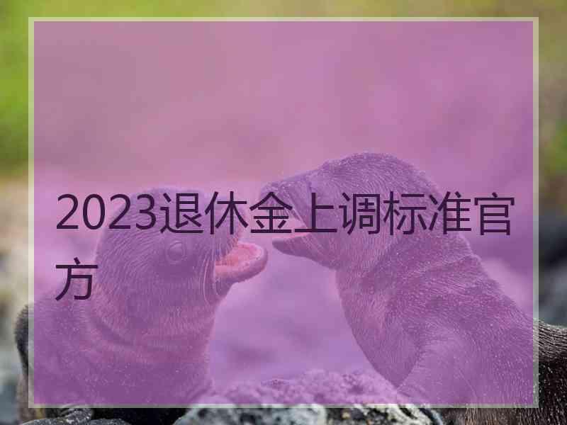 2023退休金上调标准官方