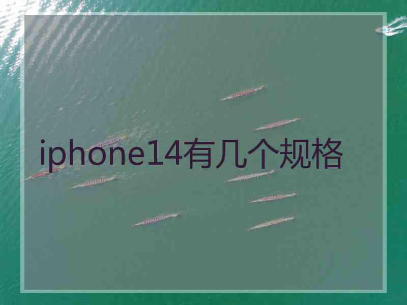 iphone14有几个规格