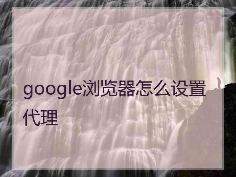 google浏览器怎么设置代理