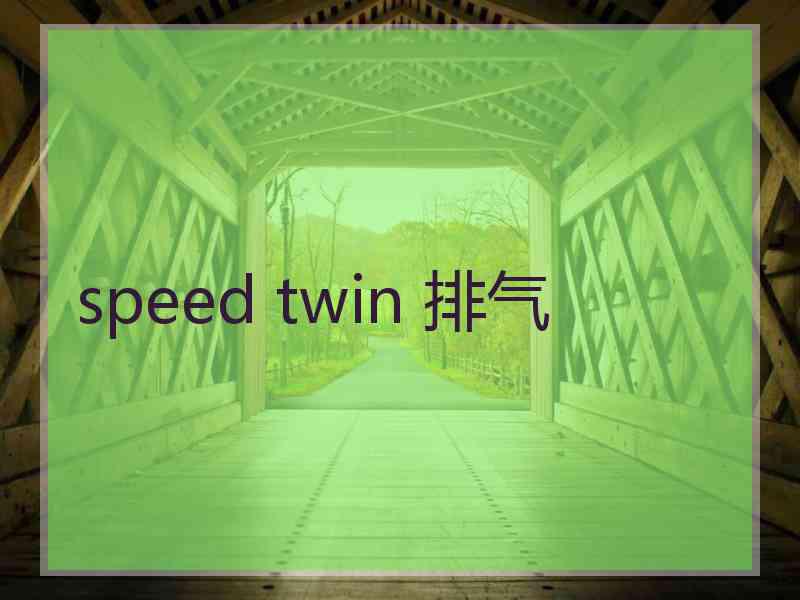 speed twin 排气