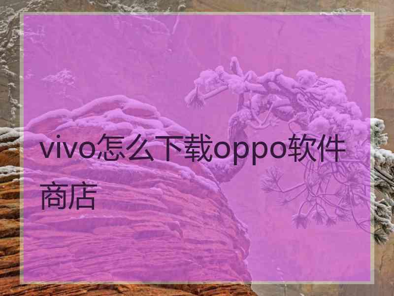 vivo怎么下载oppo软件商店