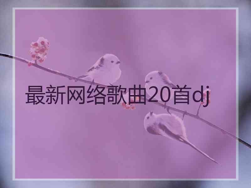 最新网络歌曲20首dj