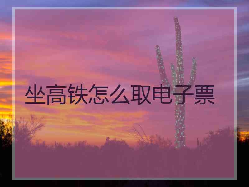 坐高铁怎么取电子票