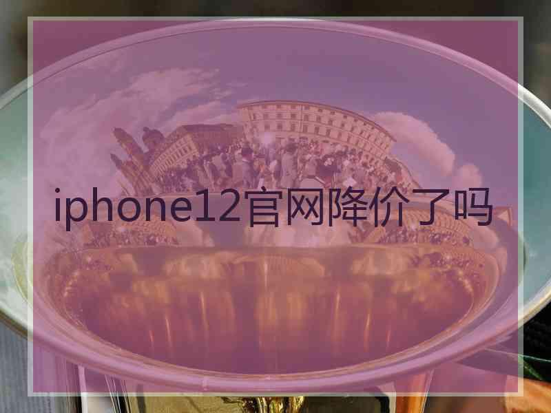 iphone12官网降价了吗