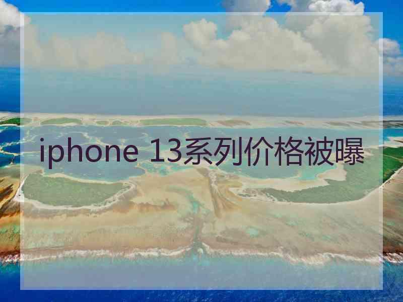 iphone 13系列价格被曝