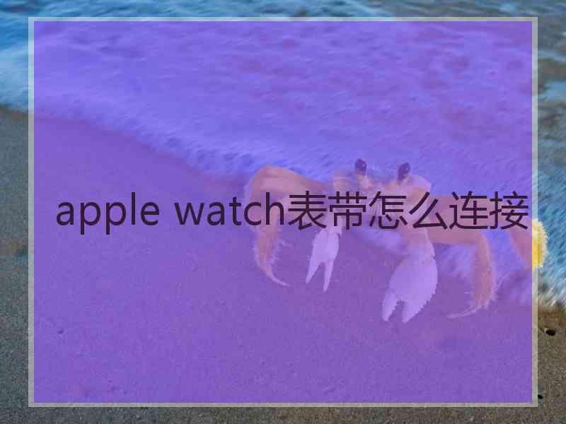 apple watch表带怎么连接