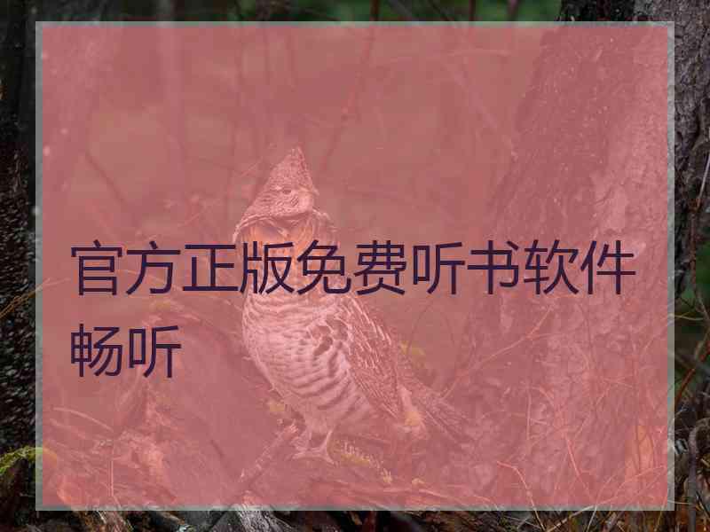 官方正版免费听书软件畅听