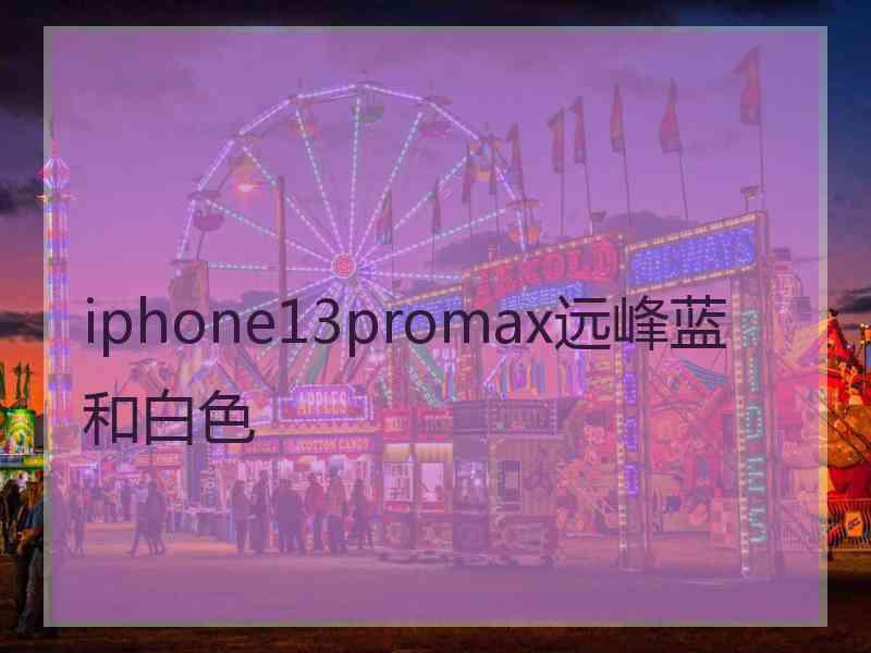 iphone13promax远峰蓝和白色