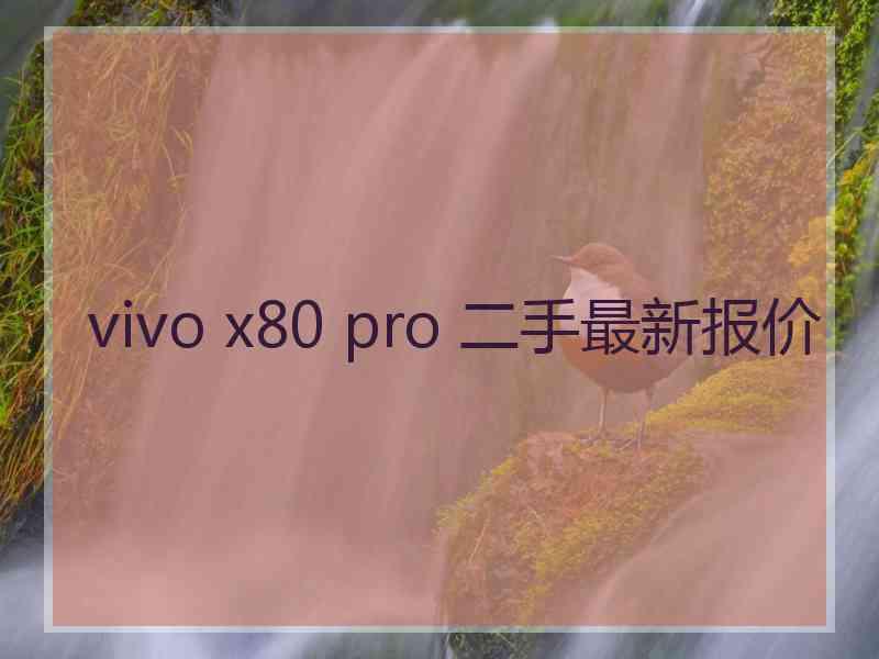 vivo x80 pro 二手最新报价